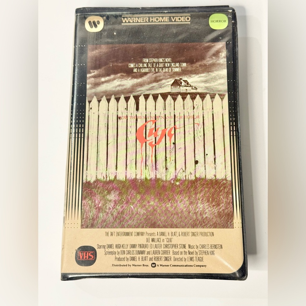 Cujo (VHS) Horror, Clamshell, Former Rental, Original Release, Stephen King
